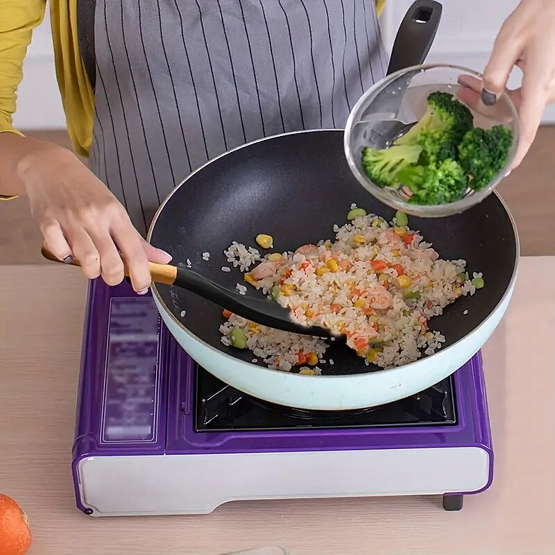 Multifunkční špachtle s ergonomickou dřevěnou rukojetí - odolný nepřilnavý kuchyňský nástroj na vaření, servírování, obracení palačinek, míchání polévky, míchání těsta - černá &bílé možnosti 2026 - $13.99 –P5