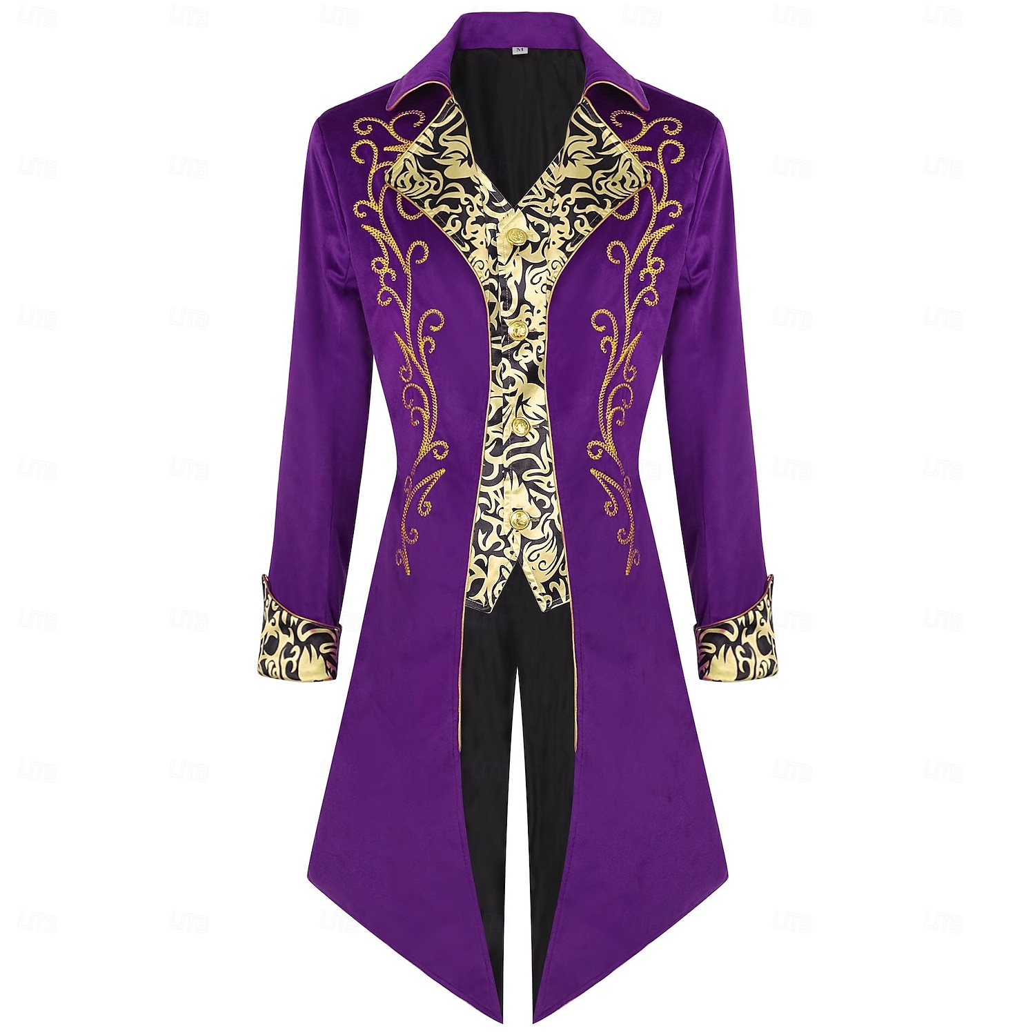 Punk  Gothic Mittelalterlicher Steampunk-Mantel Frack Vampir Adliger Festkleidung Männer Ebenezer Scrooge Elf Königliche Steampunk Halloween Karneval Vorstellung LARP Ren Faire Erwachsenenmantel 2026 - $65.99 –P12