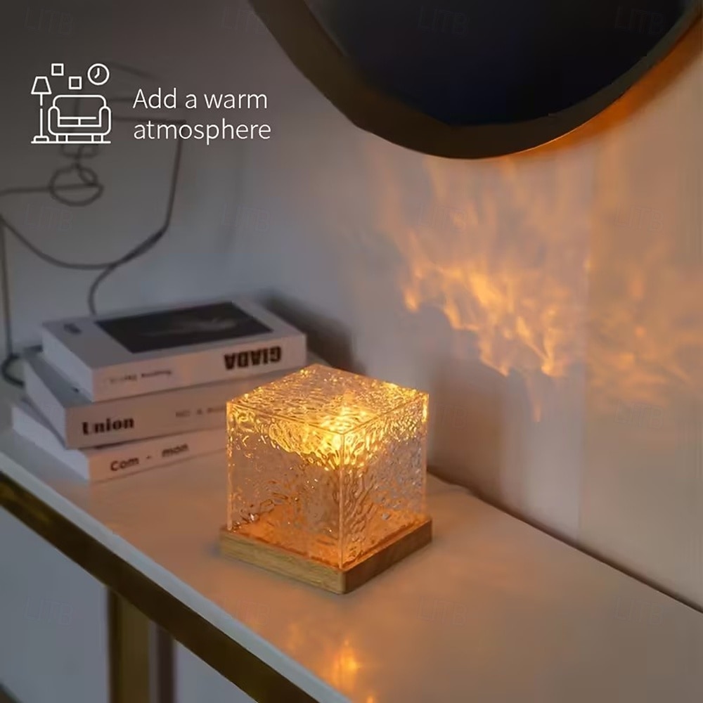 16 Color Water Ripple USB Night Light - Touch&remote Control Automatic Rotation Starry Sky Projection Effect - Perfect Romantic Gift for Christmas and Party Decoration 2025 - $14.99 –P3