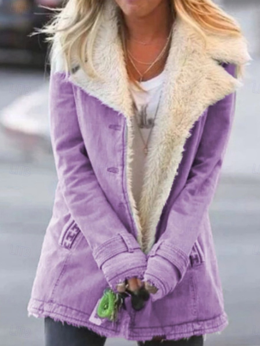 Damskie Pluszowy płaszcz Zwykła kurtka Wygodny Oddychający Kieszeń Guziki Codzienny Równina Urlop Ulica Codzienny Dzienne zużycie Guziki jednorzędowe Regularny Wieczorne Regularny Długi rękaw Odzie 2025 - $13.99 –P3