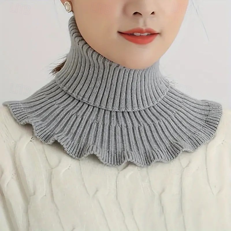 svetr s elastickým rolákem – teplý a prodyšný svetr s vysokým límcem pro každodenní nošení, dostupný v 6 barvách: černá, šedá, béžová, vínově červená, khaki a další 2026 - $7.49 –P7