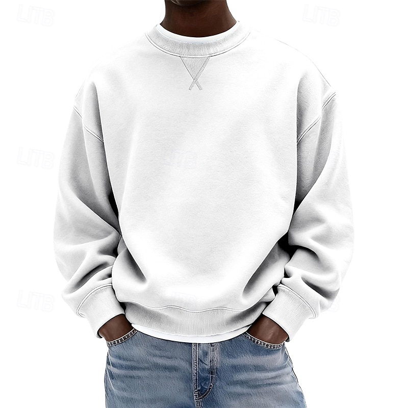 Муж. Толстовка Флисовая толстовка Толстовка с капюшоном и пуловером Натяни Синий Черный Белый Желтый Темно синий Вырез под горло Полотняное плетение Для занятий спортом Повседневные Праздники 2026 - $24.99 –P9