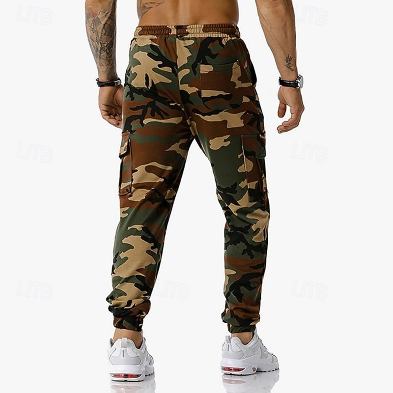 Per uomo Pantaloni della tuta con risvolto Pantaloni Cargo pantaloni sportivi Coulisse con tasche Vita Alta Pantaloni Palestra Athleisure Allenamento Primavera Autunno Elastico Palestra Allenamento del 2026 a $27.99 –P3