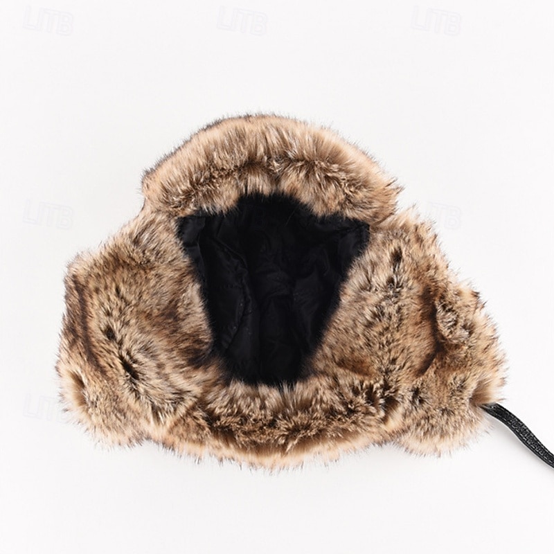 Męskie Uszanka Czapka Uszanka Kapelusz lotniczy Czapka z klapką na uszy Zimowy skórzany kapelusz Czarny Kawowy Skóra PU Polar Moda Współczesny współczesny Dzienne zużycie Randka Jednolity/zwykły kolor 2026 - $29.99 –P5