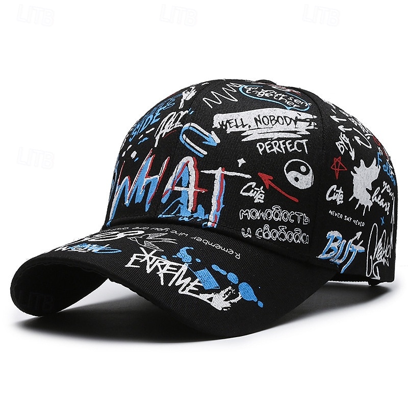 Męskie Czapka z daszkiem Kapelusz Czapka Truckera Biały Niebieski Poliester Korygujący Moda Dzienne zużycie Graffiti hip-hopowe Oddychający 2026 - $9.49 –P5