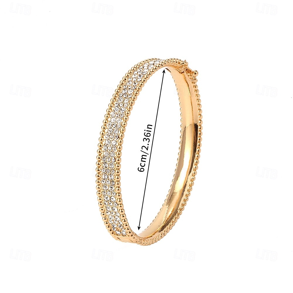 Zirconia cubică Stil Vintage Clasic Forma alfabetului Modă Personalizat Simplu La modă Crom Bijuterii brățară Argintiu / Auriu Pentru Nuntă Petrecere Logodnă Bal 2026 - $10.99 –P3