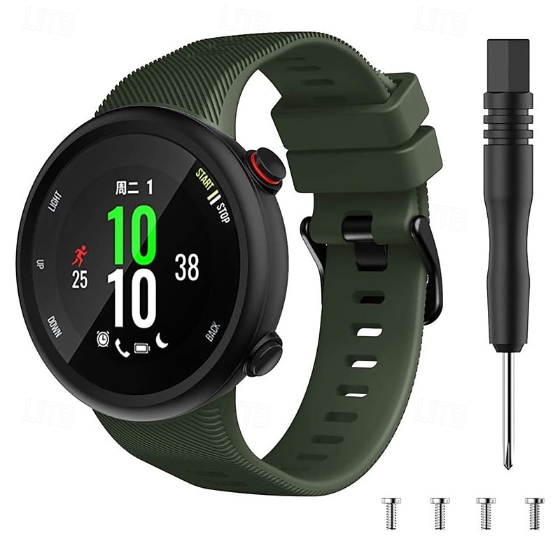 Pásek hodinek pro Garmin Forerunner 45/45s Silikon Výměna, nahrazení Popruh Nastavitelný Sportovní značka Moderní spona Náramek 2026 - $14.99 –P5