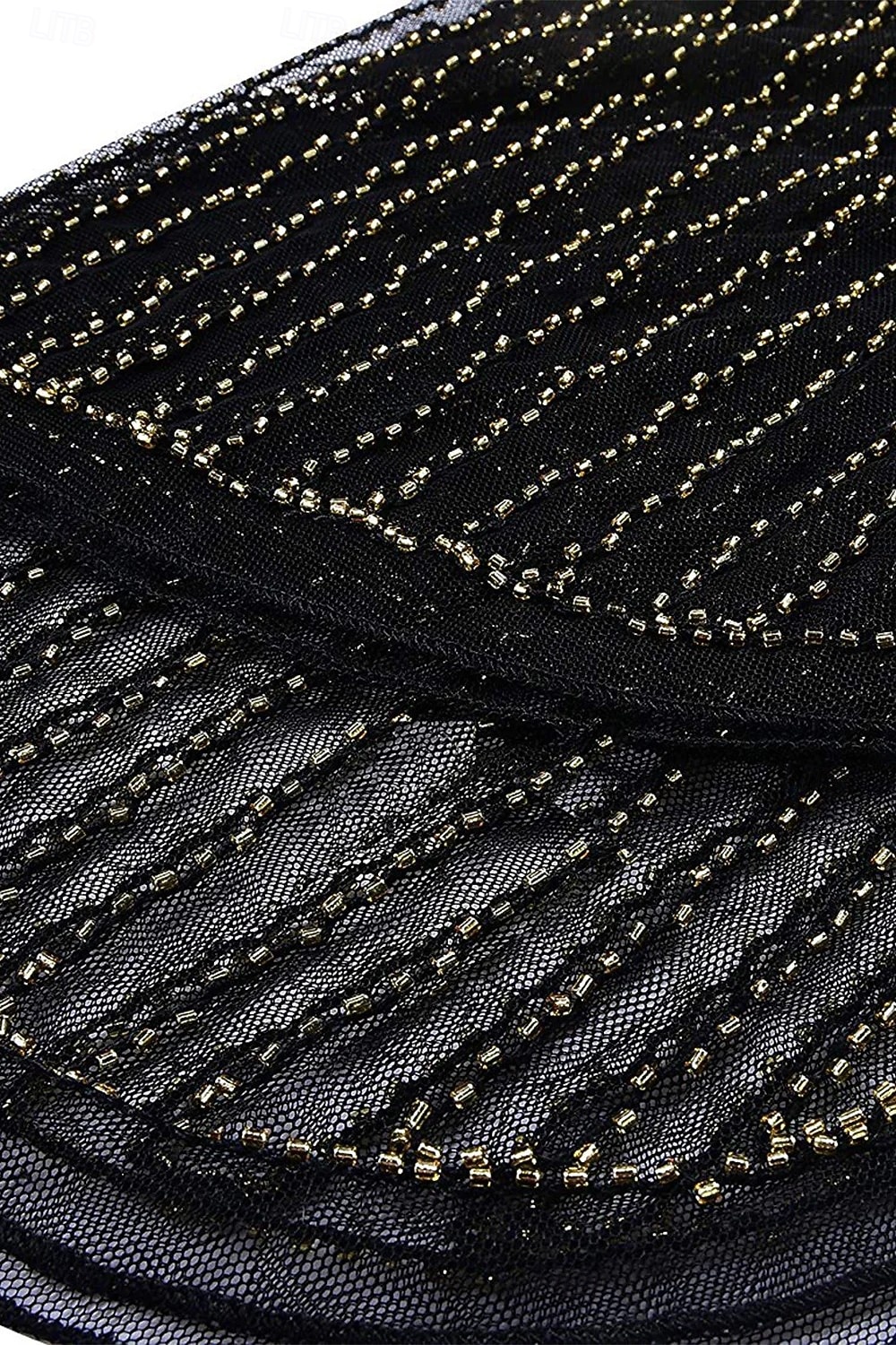 Zestaw Retro / vintage Ryczące 20s 1920 roku Do kolan Sukienka w stylu lat 20-tych Sukienka koktajlowa Wymyślny kostium z akcesoriami Krótkie rękawy Wielki Gatsby Dziewczyna podlotek Cekiny Frędzel W 2026 - $52.99 –P12