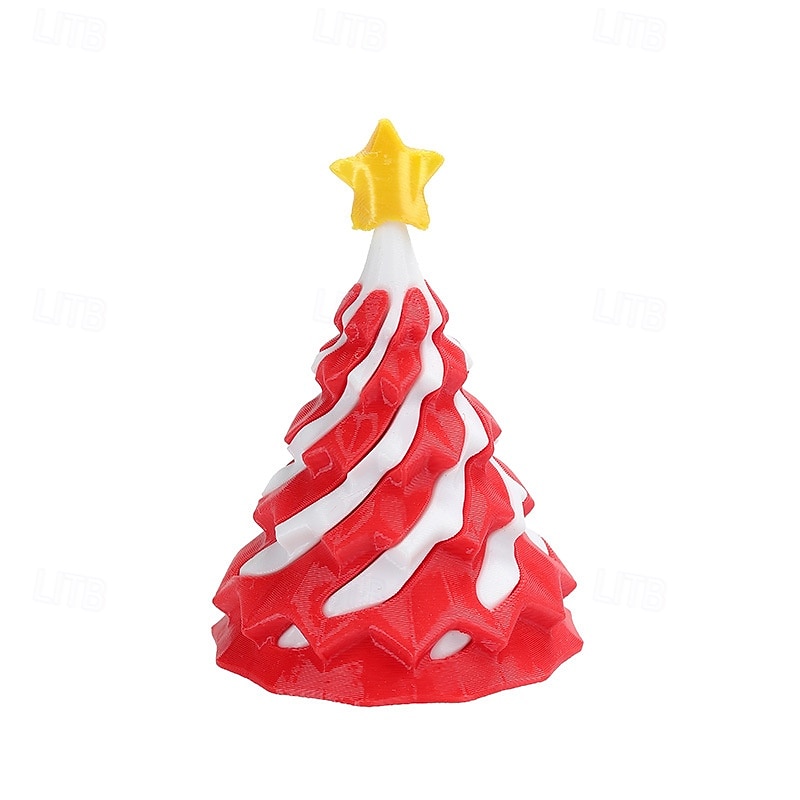 Decorações de árvore de Natal em espiral impressas em 3D - versáteis e giratórias, adequadas para decoração de mesa em casa e no escritório, presente ideal para vários festivais, incluindo Natal e Ano de 2025 por $15.99 –P9