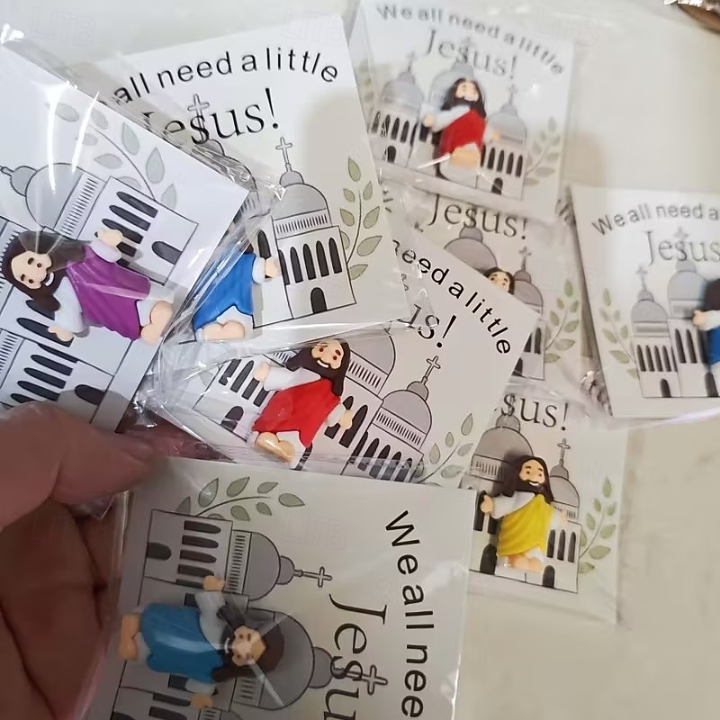 20 biglietti d'auguri tascabili con Gesù per Pasqua, inserti per biglietti d'auguri - mini figure di Gesù, scuola, religiosi, bomboniere per feste di Natale, regalo artigianale, biglietti d'auguri del 2026 a $29.99 –P6