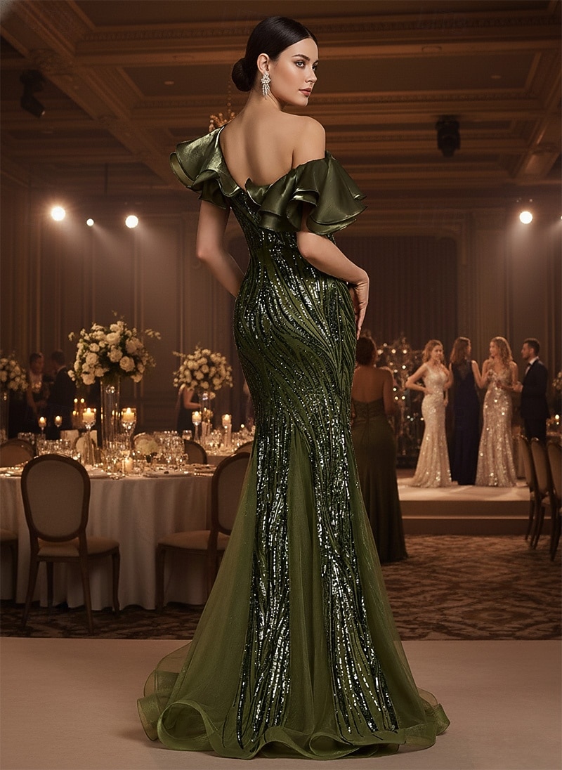 Mermaid Trumpet Floor Length Beaded Eembroidered Formal Dresses Mother of the Bride Dress Prom Dresses Evening Gown Quinceanera Dresses Ball Gown Elegant Sleeveless V Neck Prom Evening Party Lace 2026 - $206.99 –P3