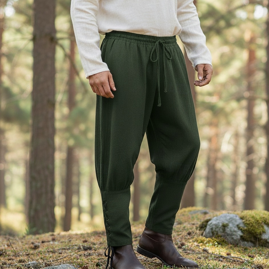 Retrò Vintage Medievale 17° secolo Mascherata Pantaloni da pirata Cavaliere Vichingo Crociato Straniero Ranger Coulisse Tinta unica Costume Per uomo Costumi da pirata Fantasia Mascherata Festa / Sera del 2026 a $61.99 –P7