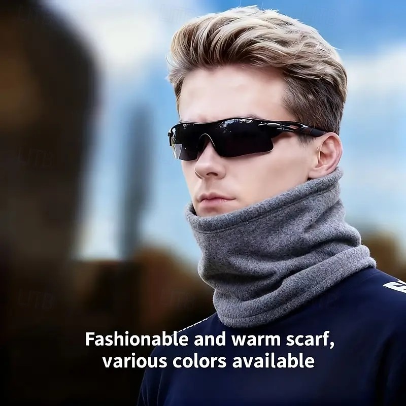 2 зимних теплых гетра для шеи для мужчин – утолщенные, дышащие, с мягкой флисовой подкладкой, ветрозащитные для езды на велосипеде и активного отдыха, универсальные, можно носить как грелку для шеи, 2025 - $12.99 –P2