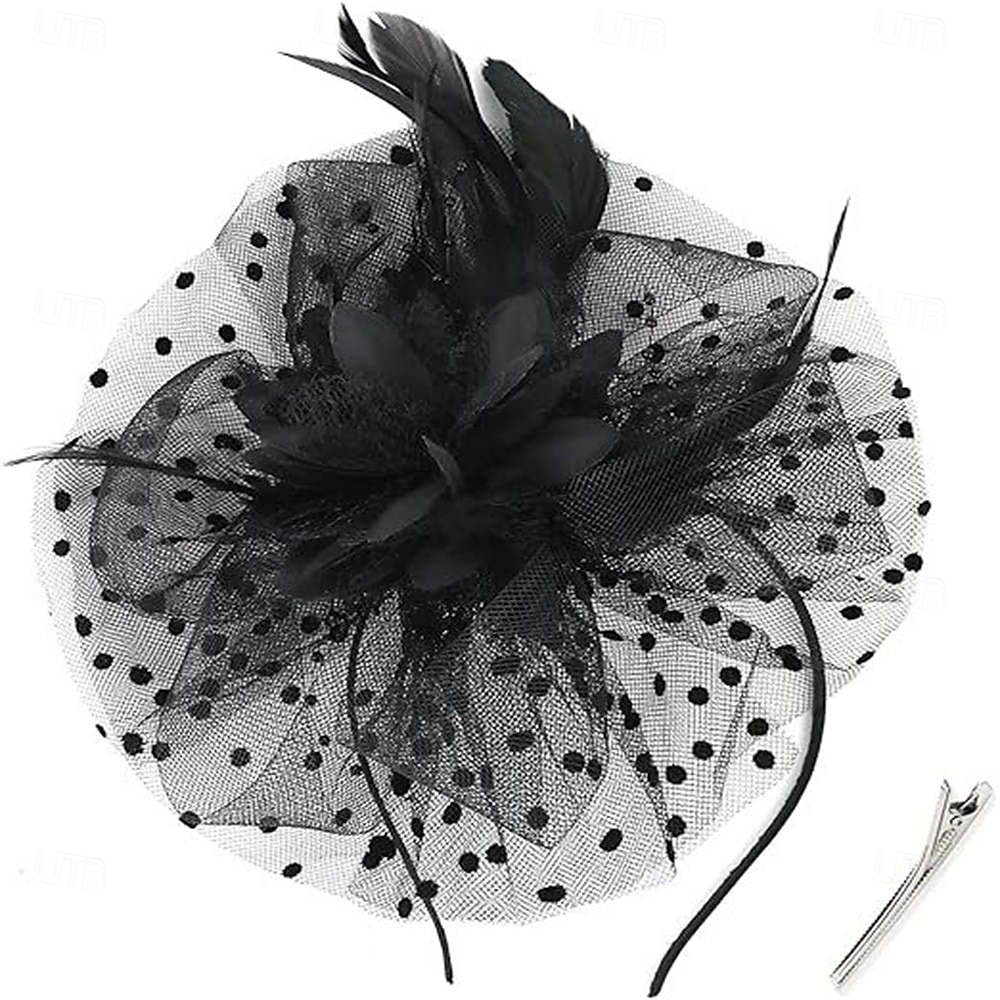 Fascinators Fabric Feathers Fedora Hat Wedding Tea Party Horse Race Cocktail Elegant Vintage With Feather Headpiece Headwear 2026 - $16.49 –P7