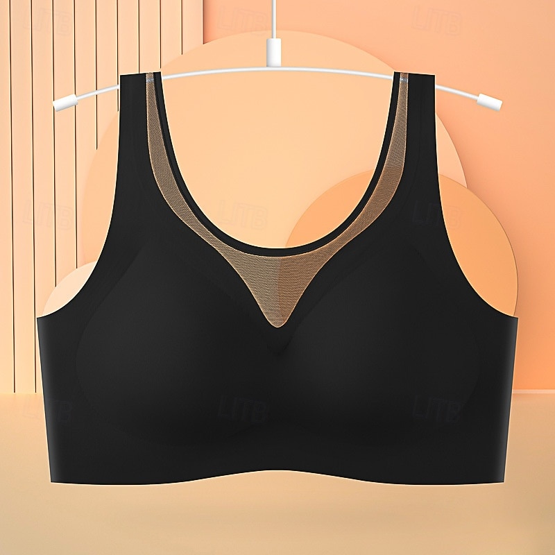 Dámské Jóga podprsenka Sportovní podprsenky Spodní prádlo Nízká podpora Prodyšné Bezdrátový S vycpávkou Plná / Jednobarevná Sport Sportovní oděvy Černá Rubínově červená Tělocvična Cvičení Běh 2026 - $12.99 –P5