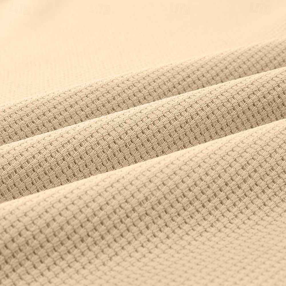 Per uomo Maglietta Waffle Maglietta Manica Lunga Collo alla coreana Tutte le stagioni Blocco di colori Tradizionale / Vintage Casual Con zip All'aperto Casa Sport & Outdoor Cachi Maglietta Top per del 2026 a $25.99 –P7