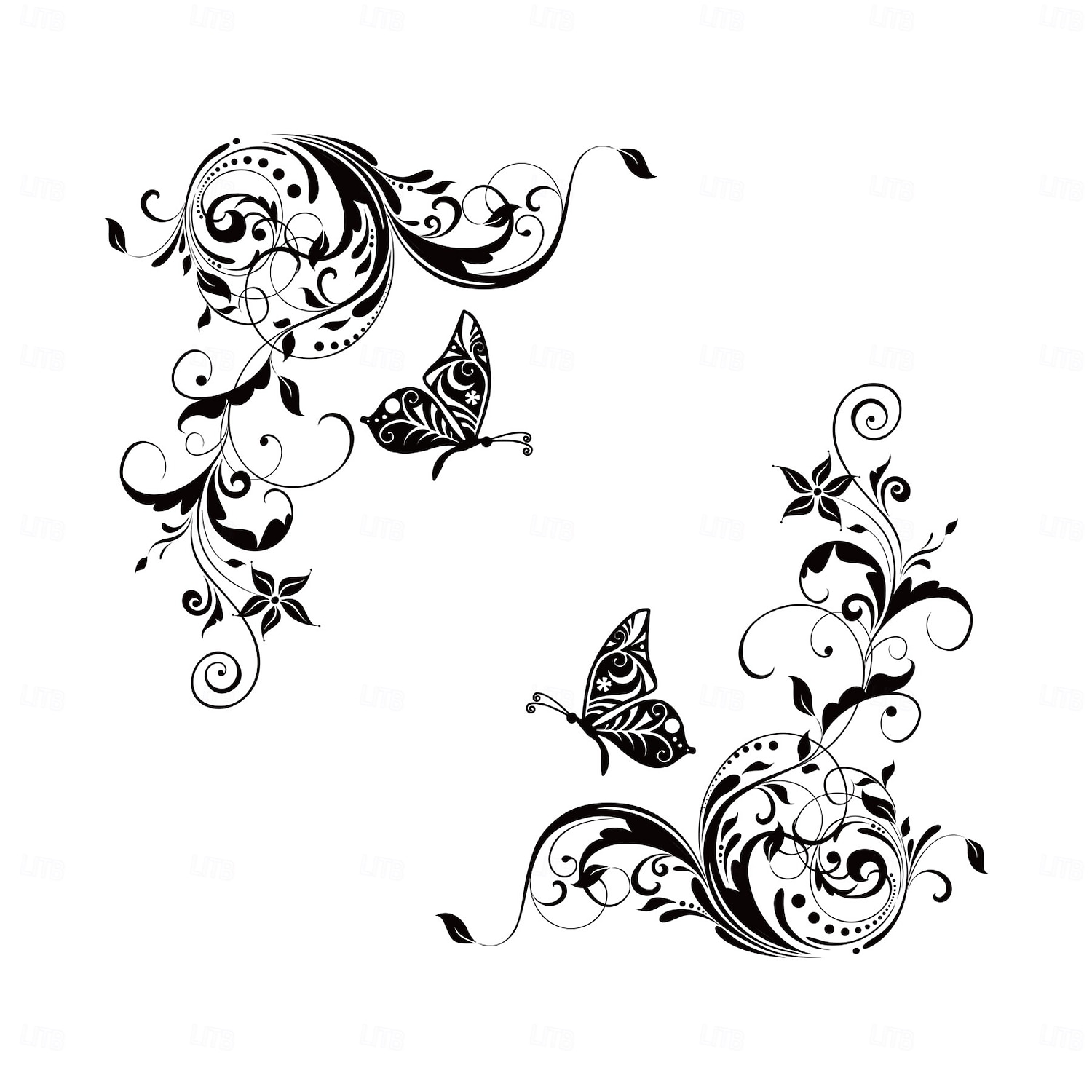 Наклейка на стену в виде бабочки и лозы, магнит на холодильник, дизайн лозы и бабочки, съемная наклейка на стену для спальни, гостиной, кабинета, домашнего декора, креативный фон, искусство, 2026 - $6.49 –P4