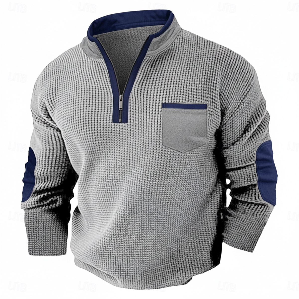 Męskie Koszulka z goframi Podkoszulek Koszula Henley z waflami Długi rękaw Pół zamek Jesień Jesień i zima Jednokolorowe Niejednolita całość Tradycyjne / Vintage Codzienny Niejednolita całość Kolorowy 2025 - $22.99 –P3