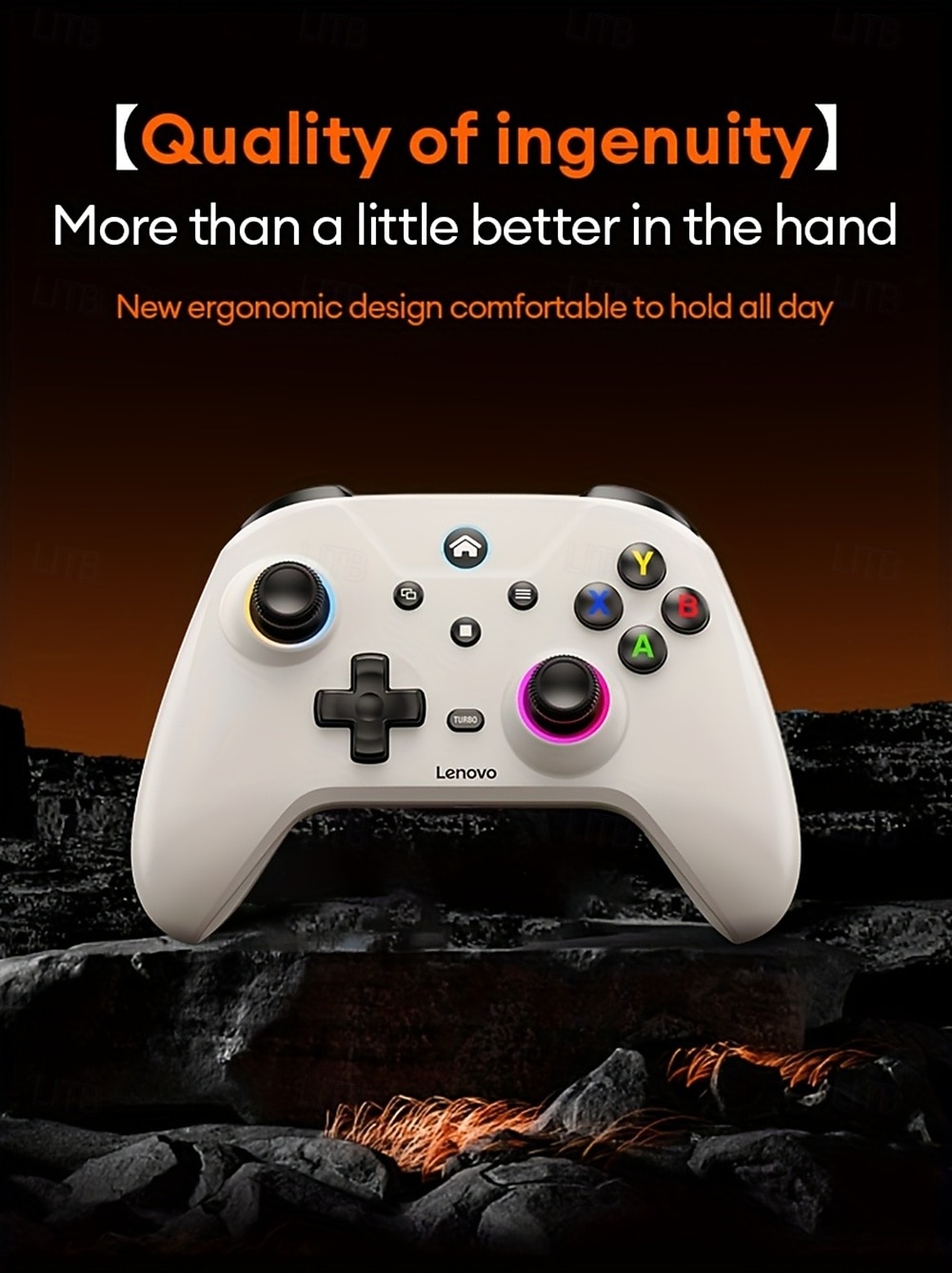Беспроводной игровой контроллер Lenovo S02 отлично совместим с несколькими платформами, обеспечивает высокоточное управление, портативный, удобный дизайн, стильный внешний вид, подходит для игр на ПК, 2026 - $43.99 –P6