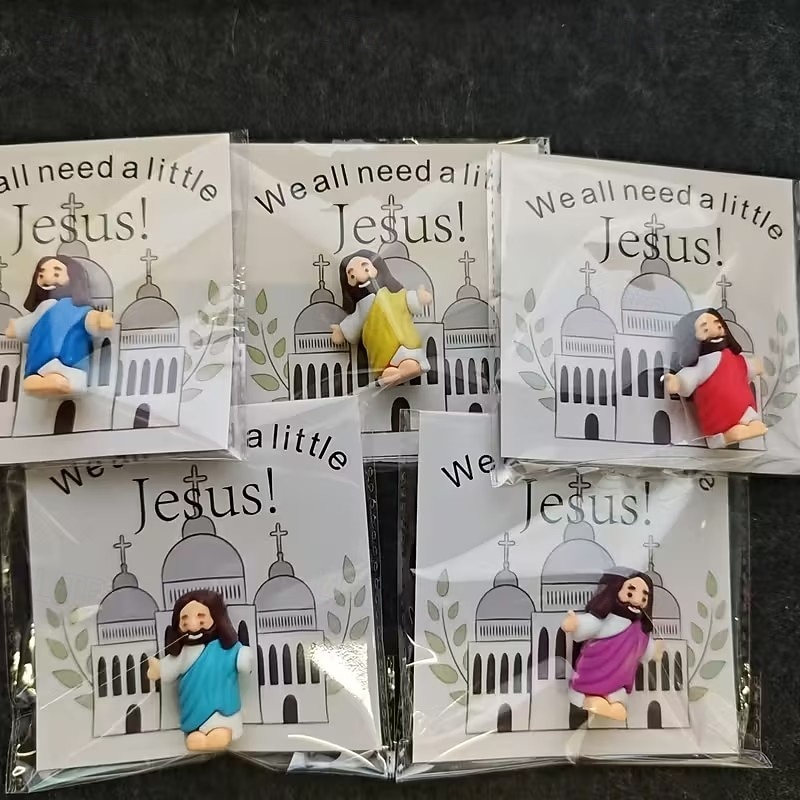 20 biglietti d'auguri tascabili con Gesù per Pasqua, inserti per biglietti d'auguri - mini figure di Gesù, scuola, religiosi, bomboniere per feste di Natale, regalo artigianale, biglietti d'auguri del 2026 a $29.99 –P5