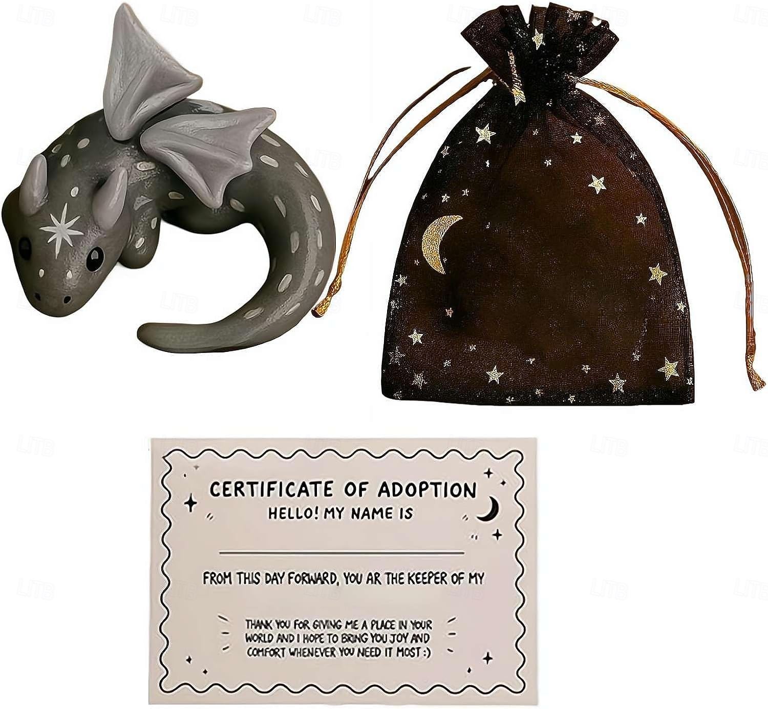 Adoptionsset für einen emotionalen Unterstützungsdrachen, handgefertigte Mini-Taschenfigur eines emotionalen Unterstützungsdrachens, niedliche, beruhigende Drachenskulptur zur Linderung von 2025 - $9.99 –P13