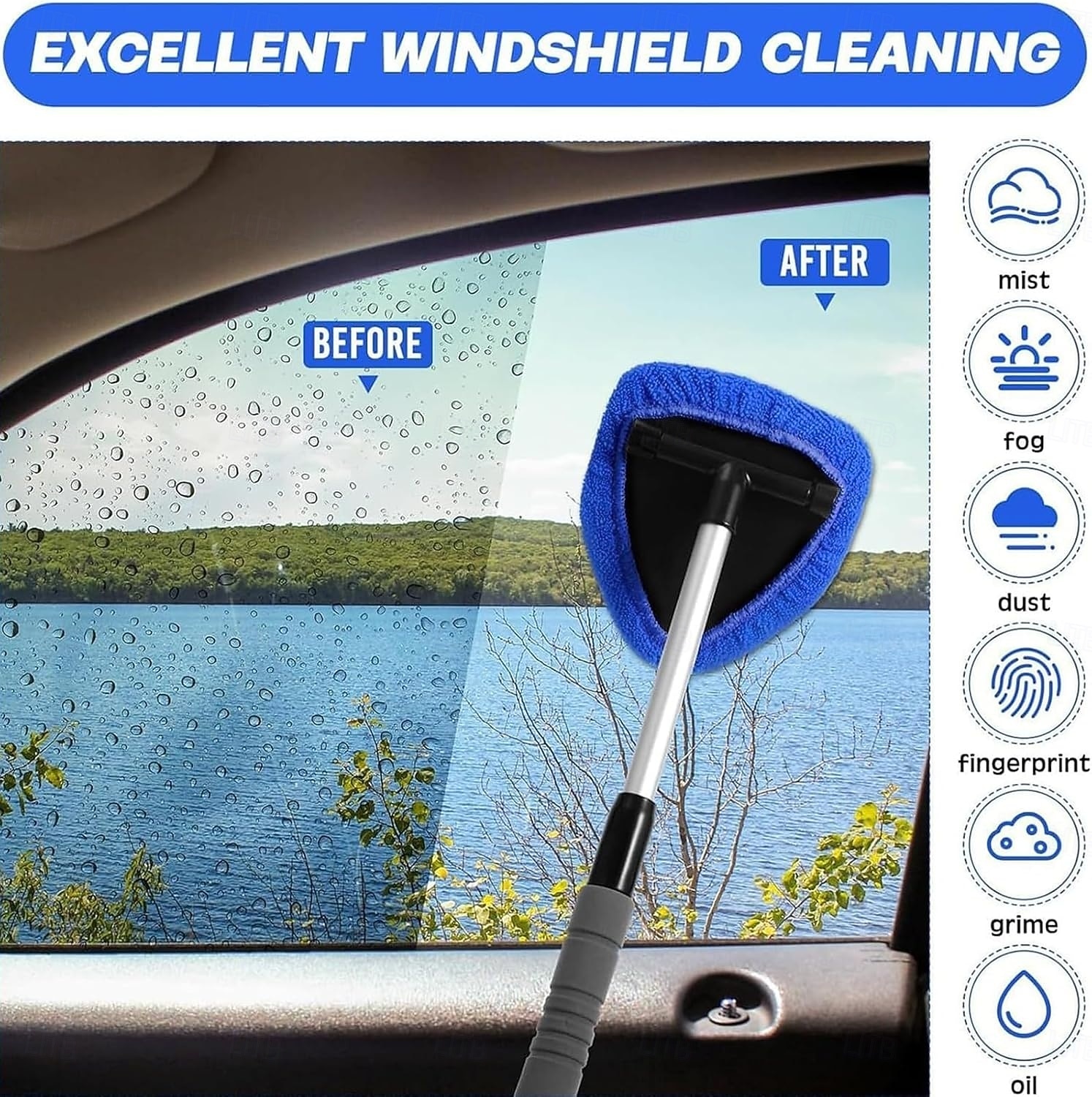 5pcs Windshield Defrosting Tool Set with 4 Cloth Pads - Durable Car Window Cleaner, Long-Lasting Design, Includes Spray Bottle and Microfiber Cloths for Efficient Ice Removal 2025 - $15.99 –P6