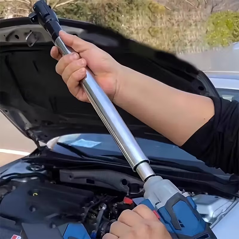 6 az 1-ben eltolt hosszabbítókulcs, elektromos racsnis kulcs levehető adapterrel, kompatibilis 1/2", 1/4" és 3/8" dugókulcsokkal, akkus ütvecsavarozó hosszabbító rúd autószerelő szerszámokhoz 2026 - $84.99 –P4