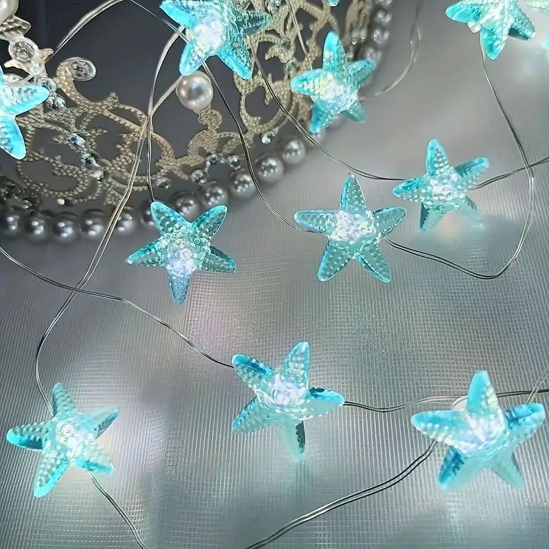 Luces de cadena de alambre de cobre LED en forma de pulpo estrella de mar cangrejo guirnalda de luces 2m 20LED a pilas decoración para fiestas de bodas y vacaciones en interiores y exteriores tema 2026 - $14.49 –P11