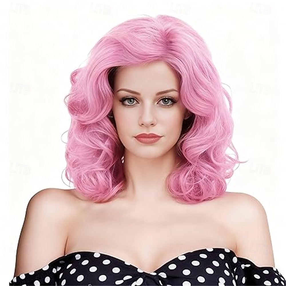 פאות חום כהה 16 אינץ' לנשים פאה סינתטית טבעית גלית בצבע חום ארוכה לשנות ה-70 וה-80 לשימוש יומיומי 2026 - $21.99 –P13