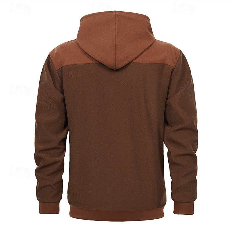 Ανδρικά Φούτερ με Κουκούλα Μαύρο Πράσινο Χακί Χακί Μπεζ Με Κουκούλα Συνδυασμός Χρωμάτων Κορδόνι Κουρελού Τσέπη Αθλήματα & Ύπαιθρος Καθημερινά Αργίες Βαμβάκι Κομψό στυλ street Βασικό Καθημερινό 2026 - $72.99 –P2