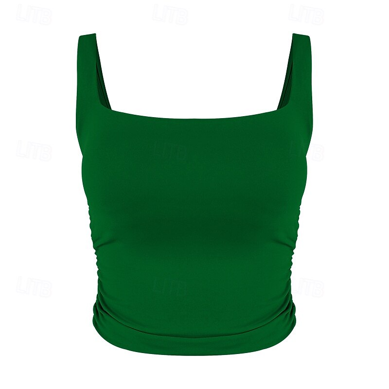 Női Jóga melltartó Sport tartály Srednja potpora Légáteresztő Ujjatlan Sport Tömör szín Felsők mert Tornaterem Futás Fitnesz Sportruházat 2026 - $32.99 –P2