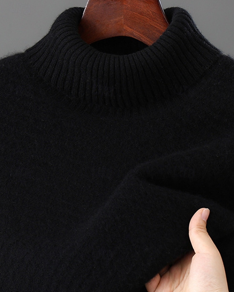 Hochwertiger Herren-Rollkragenpullover aus reiner Wolle und Kaschmir, klassischer Strickpullover, weich, warm und atmungsaktiv 2026 - $174.99 –P10