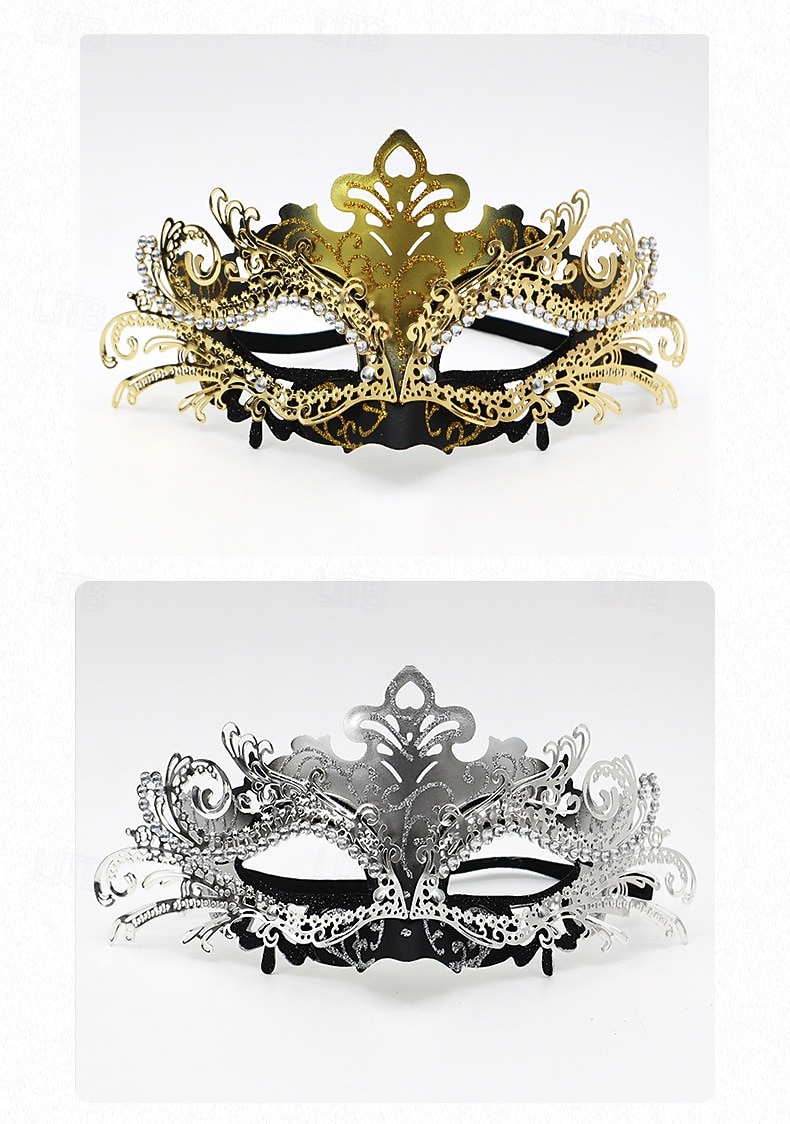 Grüne Maskenmaske für Damen mit schwarzer Spitze und Strass-Details für Weihnachtsfeier, Ball &Karneval 2026 - $26.99 –P6