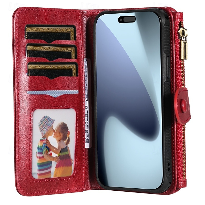 телефон Кейс для Назначение iPhone 17 Pro Max 17 Air Кошелек для карт Откидная крышка Магнитный Откидная подножка Разъем для карты Ретро ТПУ Кожа PU 2026 - $28.99 –P13