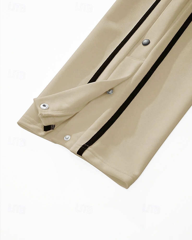 Men's Wide-leg Sweatpants sport pants Casual Pants with Pockets Split High Waist Bottoms Gym Athleisure Workout Spring Fall Breathable Gym Workout Track Regular Fit Sportswear Activewear Solid Colored 2026 - $26.99 –P8