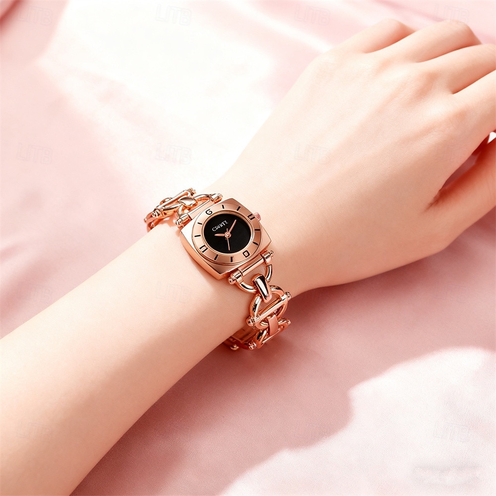 Muotitietoisen äitienpäivälahja naisten kello neliö yksinkertainen kellotaulu IPX7 vedenkestävä ruostumatonta terästä rannekello kvartsikello 2026 - $21.99 –P9