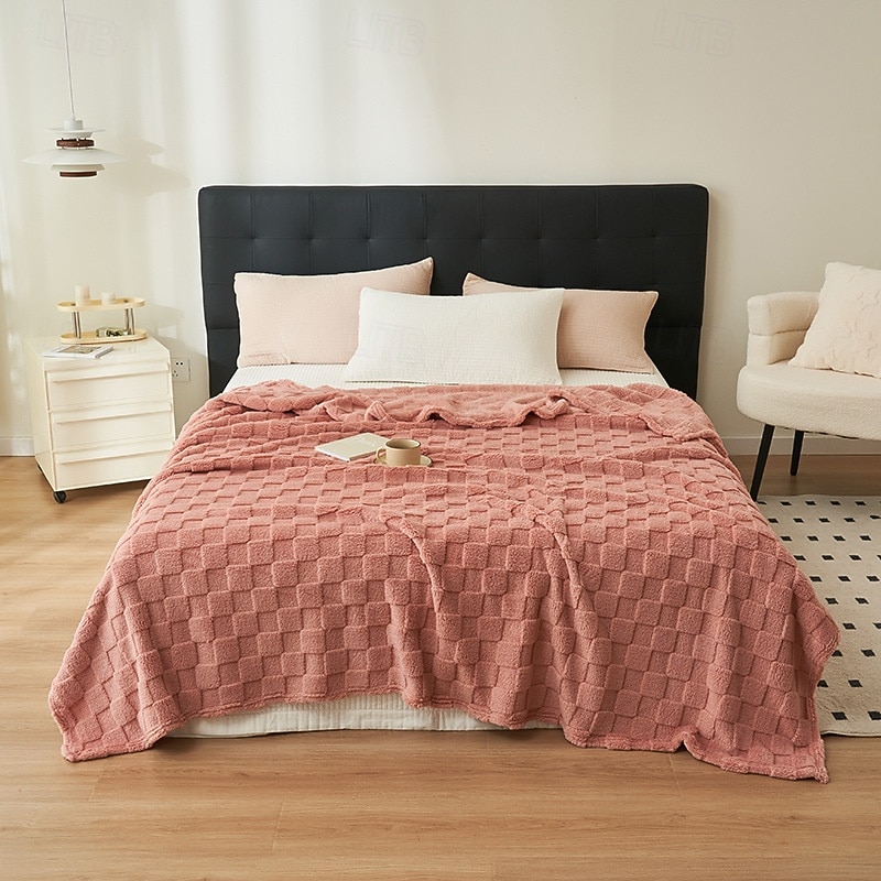 одеяло для кондиционера, легкое вафельное покрывало из флиса для дивана, кровати, сна в офисе или использования летом, уютное одеяло для небольшого ворса или покрывало на плечо 2026 - $28.99 –P6