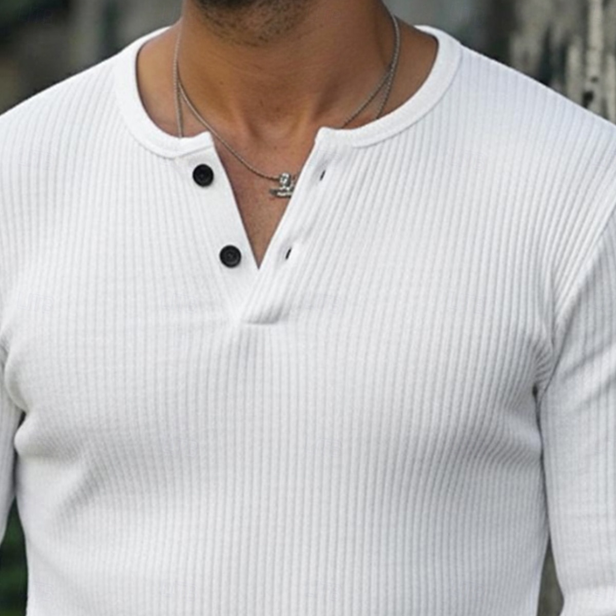 Ανδρικά Μπλουζάκι Πλεκτό μπλουζάκι με ραβδώσεις Μπλουζάκι μπλουζάκι Μακρυμάνικο πουκάμισο Μακρυμάνικο Χένλι Άνοιξη Φθινόπωρο Χειμώνας Σκέτο Pit Strip Μοντέρνα Υψηλής Ποιότητας Βασικό Πλέξιμο 2026 - $20.99 –P3