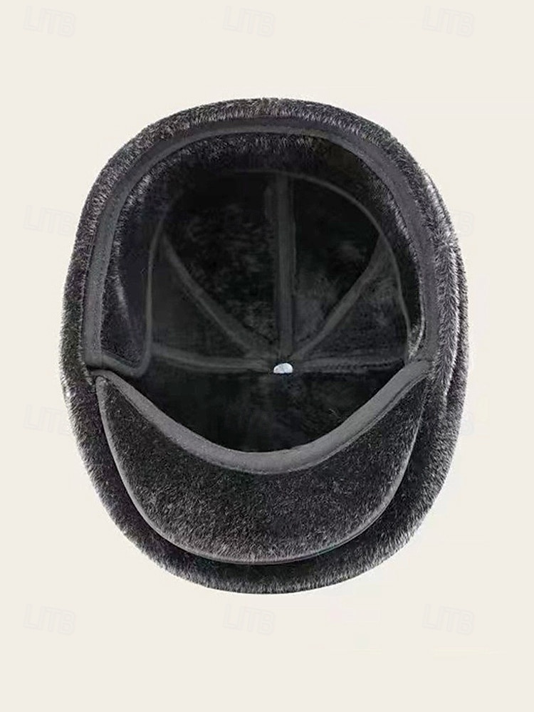 Voor heren Fedora Hoed Zwart Donker Grijs Polyesteri Nepbont Warm Vintage Stijlvol Herfst Winter 2026 - $9.99 –P6