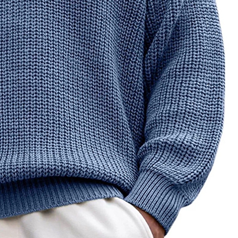 Men's Sweater Pullover Sweater Jumper Quarter Zip Pullover Sweater Ribbed Knit Regular Tops Knitted Slim Fit Plain Standing Collar Knitwear Contemporary Casual Daily Wear Clothing Apparel Spring Fall 2026 - $36.99 –P10