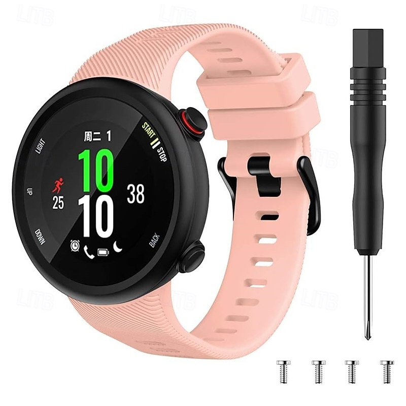 Pásek hodinek pro Garmin Forerunner 45/45s Silikon Výměna, nahrazení Popruh Nastavitelný Sportovní značka Moderní spona Náramek 2026 - $14.99 –P10