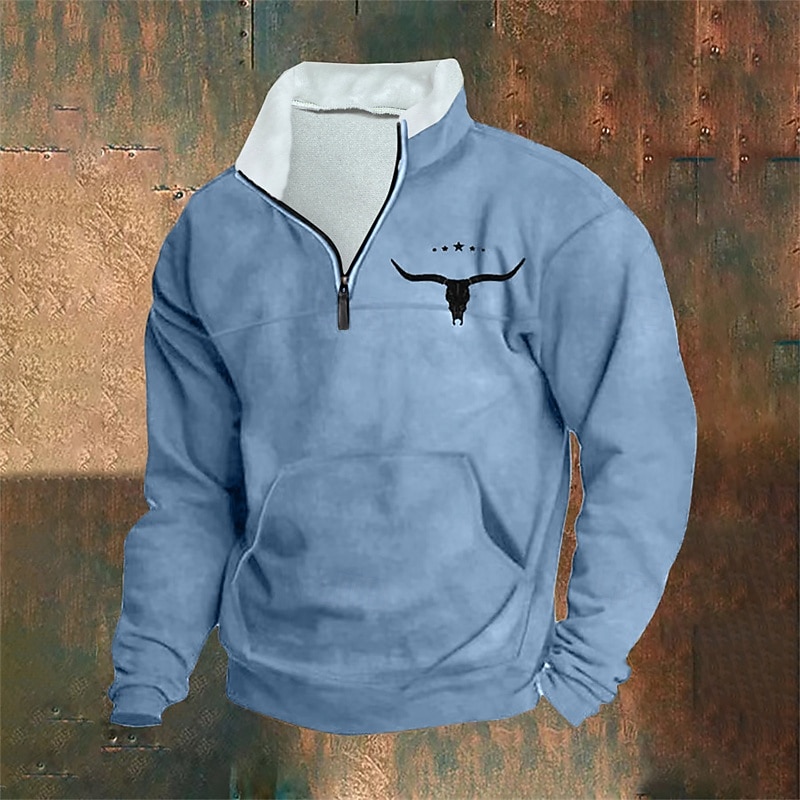 Per uomo Maglia Felpa con zip corta Nero Bianco Verde militare Rosso Blu Mezza zip Mucca Mezza cerniera Sport & Outdoor Quotidiano Ferie Poliestere Streetwear Essenziale Casual Autunno Inverno del 2026 a $31.99 –P2