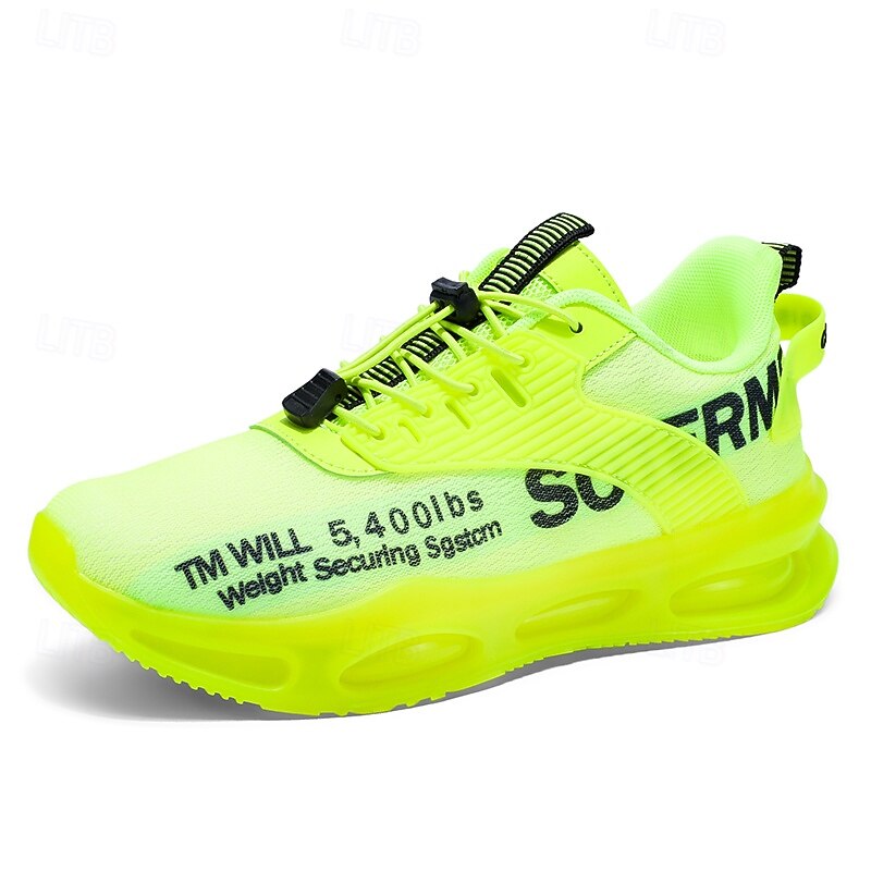 Baskets jaunes de style urbain pour hommes avec semelle à coussin d'air et tige en mesh, chaussures de sport légères et tendance pour la course, la salle de sport et les vêtements décontractés de 2026 ? $42.99 –P5