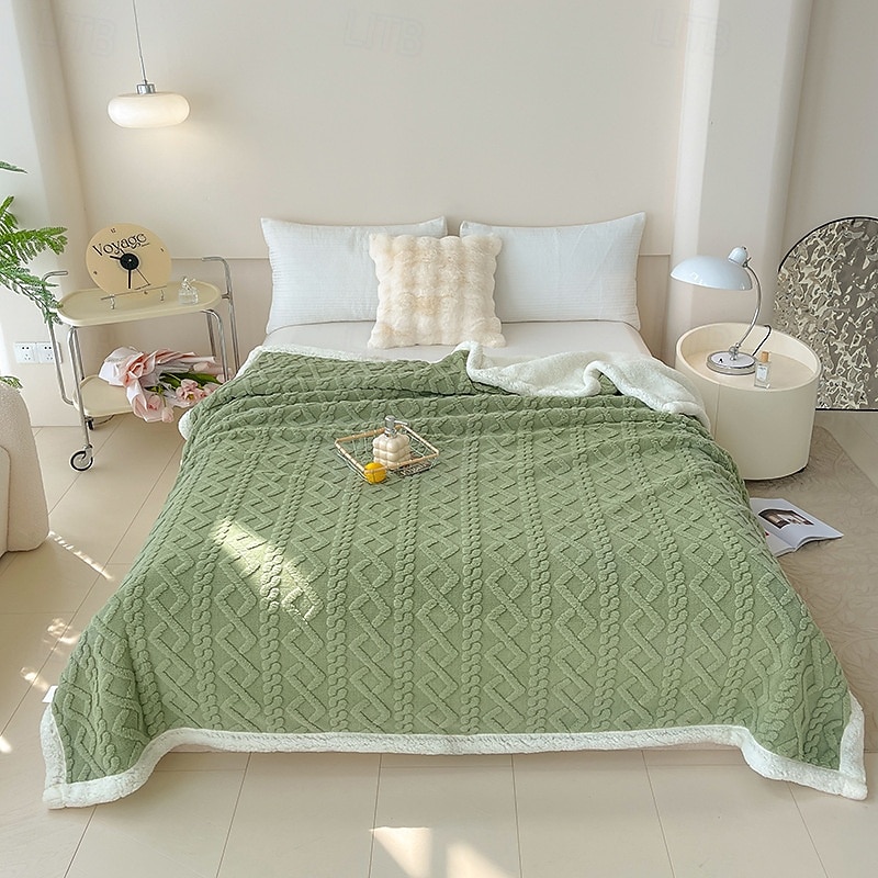 Одеяло из овечьей шерсти, шерпа, мягкое, уютное, плед, одеяло для офиса, одеяло для сна, чехол для дивана, всесезонное, для кондиционера, небольшое одеяло для домашнего использования 2025 - $14.49 –P6