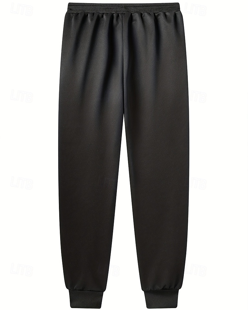 Voor heren Joggingbroeken Fleece broek Jogger Broek Winter broek Trekkoord Zak Elastische taille Effen Comfort Warm Buitensporten Dagelijks Modieus Casual Zwart Blauw Micro-elastisch 2026 - $20.99 –P2
