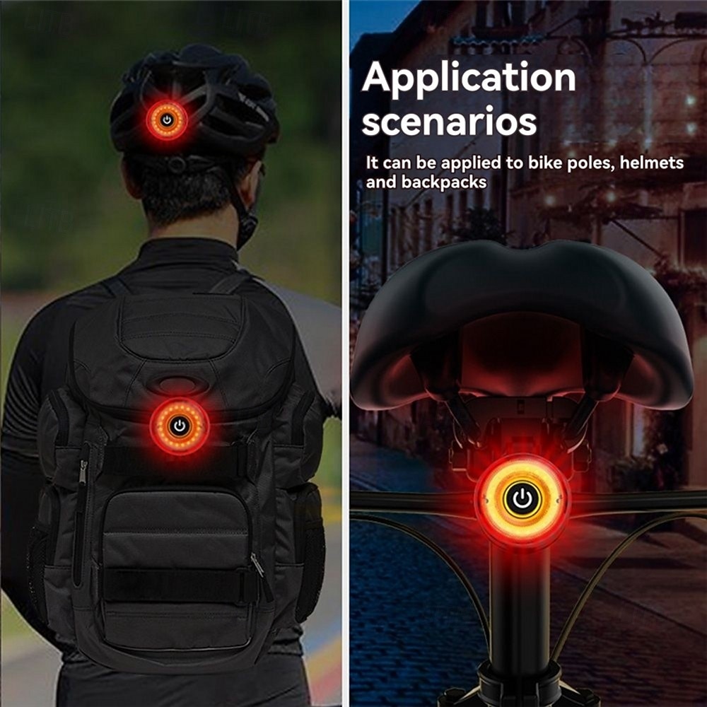USB-uppladdningsbart cykelbakljus automatisk sensor bakljus cykelutrustning cykeltillbehör vattentät bromsvarning racercykeltillbehör 2026 - $28.99 –P4