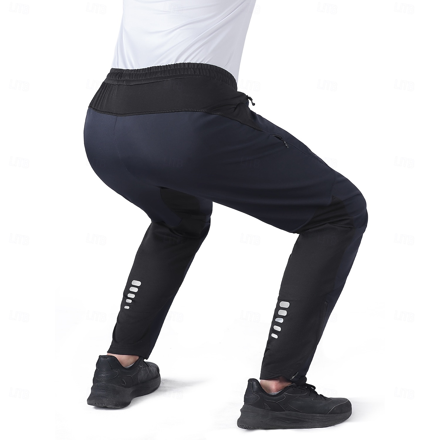 Arsuxeo Herren Fahrradhose Fahrradhosen Fahhrad Hosen Unterteile Formpassend Winter Mountainbike MTB Straßenradsport Sport Winddicht Warm Reflektierende Besätze / Fluoreszenz Elastisch Schwarz 2026 - $47.99 –P6