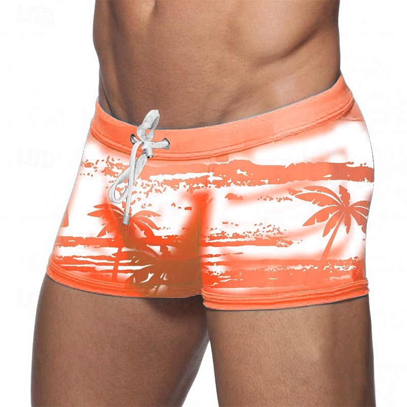 Voor heren Zwemshorts Lange zwembroeken Badmode onderkleding Rekbaar Ademend Kleding Onderlichaam Trekkoord Surfen Bikini Duiken Gedrukt Zomer 2025 - $11.49 –P4