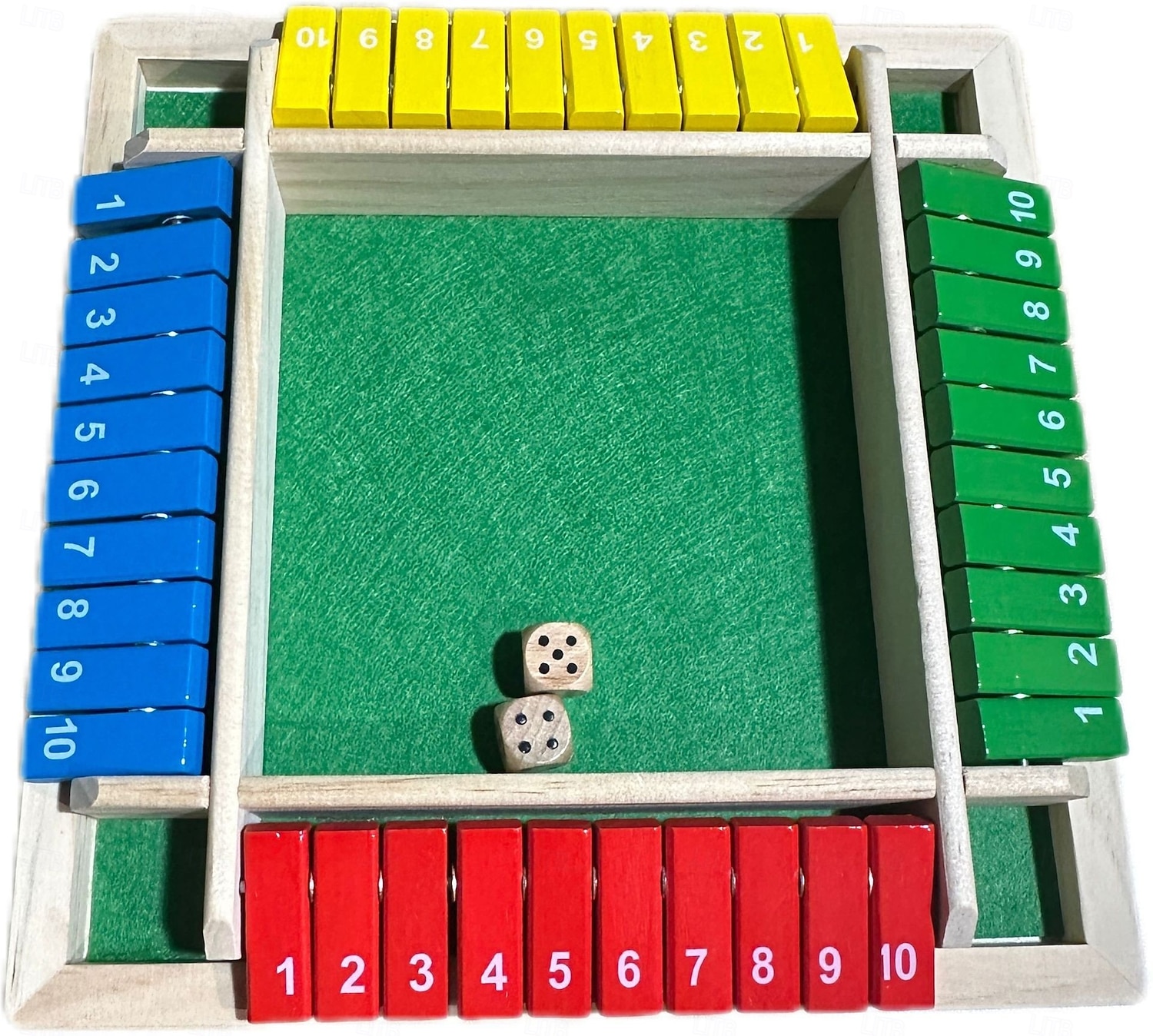 2026年 箱を閉めるサイコロゲーム、8つのサイコロ、4人のプレイヤー向け木製ボードテーブル、数学スキルゲーム、ドロップイットゲーム説明書付き、子供から大人まで簡単に学べる、家族や友達とのパーティーに最適  コレクション – $17.47 –P6