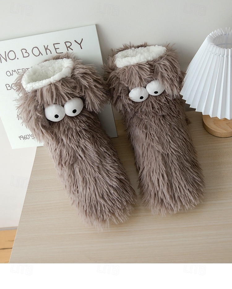 Χειμερινές κάλτσες δαπέδου sherpa fleece ζεστές, χοντρές, αντιολισθητικές κάλτσες παντόφλες για ενήλικες σε εσωτερικούς χώρους, χρήση στο σπίτι 2026 - $6.99 –P3